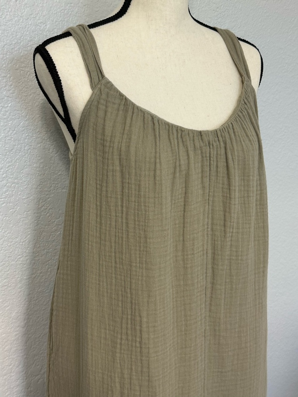 Old Navy Maxi Dress Large Cotton Pockets Gauzy Boho Resortwear Coastal Beachy